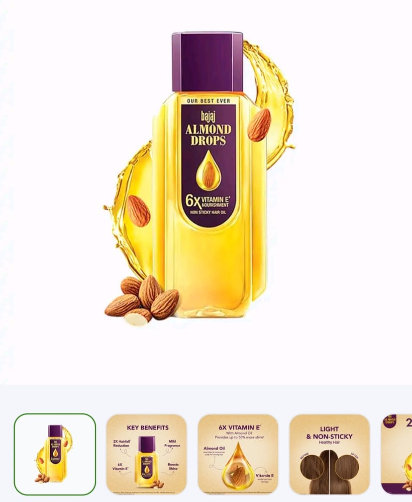 Bajaj almond hair oil 475 - Image 1